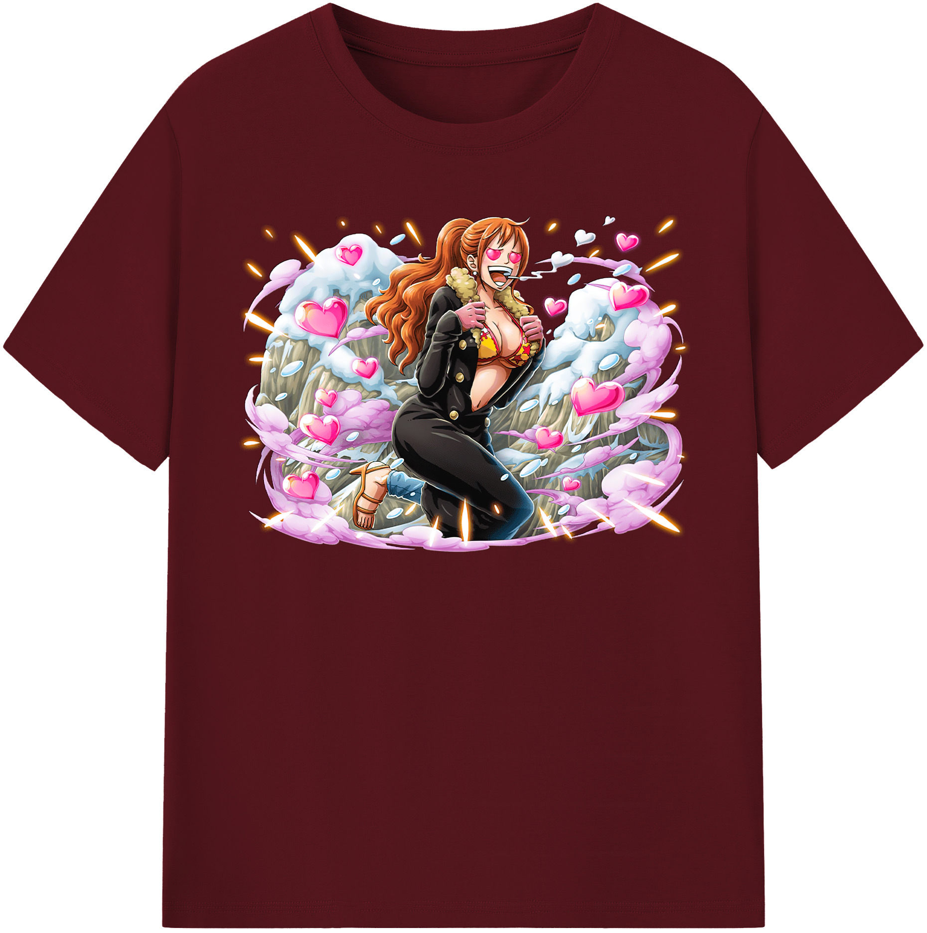 ワンピース ナミ ONE PIECE Nami 綿100％半袖Tシャツ（フロントプリント）
